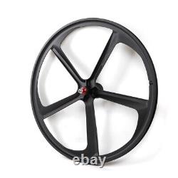 Front Rear Single Speed Fixie Bicycle Wheel Set Fixed Gear 700c 5-Spoke Mag Rim