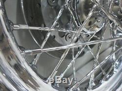 Front & Rear Wheel Rim Evo Shovelhead 3/4 Axle Twisted Spoke Harley Softail