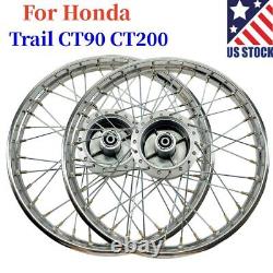 Front Rear Wheel Rim & Hub & Spokes For Honda Ct 90 K0-k5 Trail Ct200 Ct90trail