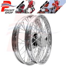 Front&Rear Wheel Rim Hubs + Spoke For HONDA TRAIL CT90 CT200 NEW 1.40x17