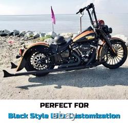 Front & Rear Wheels Combo for 2008-up Softail Fat Spoke Wheel Black, With ABS
