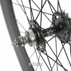 Front Tri Spoke Rear 88mm Fixed Gear Carbon Wheels Carbon Wheelset Track Bike 3K