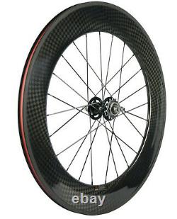 Front Tri Spoke Rear 88mm Track Bike Carbon Wheels Fixed Gear Carbon Wheelset