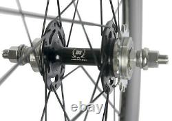 Front Tri Spoke Rear 88mm Track Bike Carbon Wheels Fixed Gear Carbon Wheelset