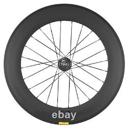 Front Tri Spoke Wheel Rear 88mm Fixed Gear Wheelset Track Bike Carbon Wheels Mat