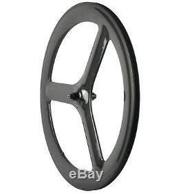 Front Tri Spoke Wheel Rear Disc Wheel 700C For Road/Track Bike Bicycle Wheelset