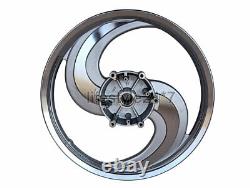 Front and Rear 2 Spoke Silver Alloy Wheel Rims For Royal Enfield Classic 500cc