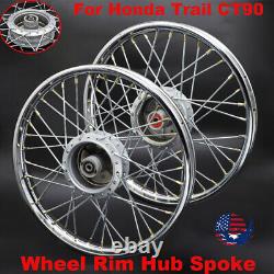 Front and Rear Wheel Rim Ring & Hub & Spoke Kit For Honda Trail CT90 CT200 K0-K5