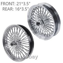 Front and Rear Wheels Combo for 2000-2007 Harley Softail Fat Spoke Wheel Chrome