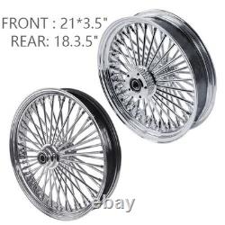 Front and Rear Wheels Combo for 2008-up Softail Fat Spoke Wheel Chrome, WithABS