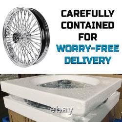 Front and Rear Wheels Combo for 2008-up Softail Fat Spoke Wheel Chrome, With ABS