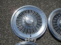 Genuine 1973 to 1978 Buick 15 inch wire spoke hubcaps wheel covers