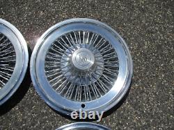 Genuine 1973 to 1978 Buick 15 inch wire spoke hubcaps wheel covers