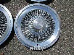 Genuine 1973 to 1978 Buick 15 inch wire spoke hubcaps wheel covers