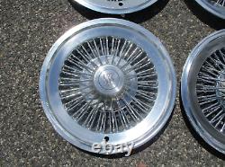 Genuine 1973 to 1978 Buick 15 inch wire spoke hubcaps wheel covers