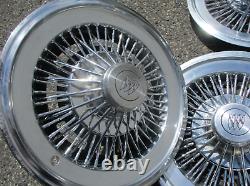 Genuine 1973 to 1978 Buick 15 inch wire spoke hubcaps wheel covers