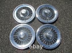 Genuine 1973 to 1978 Buick 15 inch wire spoke hubcaps wheel covers