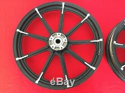 Genuine 2018 Harley Sportster 9 Spoke Front & Rear Wheels Narrow Glide Rims Mags