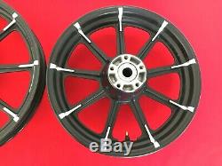 Genuine 2018 Harley Sportster 9 Spoke Front & Rear Wheels Narrow Glide Rims Mags