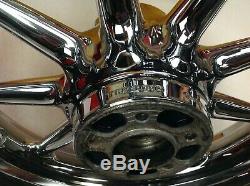 Genuine Harley16x3 CVO Touring Softail Dyna Rear & Front 9 spoke Wheels OEM