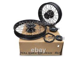 Genuine Royal Enfield HIMALAYAN 450 Front & Rear Black Tubeless Spoked Wheels