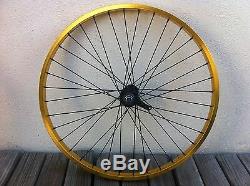 Gold 26 x 2.125 Alloy WheelSet 12G Heavy Duty Spokes Cruiser Bikes