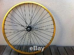 Gold 26 x 2.125 Alloy WheelSet 12G Heavy Duty Spokes Cruiser Bikes