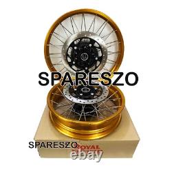 Gold Tubeless Spoked Wheels Fit For Royal Enfield Himalayan 450