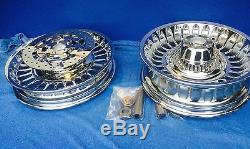 HARLEY CHROME KNUCKLE 28 SPOKE FRONT & REAR WHEEL RIMS WithROTORS 09-18