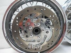 HARLEY SOFTAIL SMOOTH RIM FRONT & REAR SPOKE 16 25mm Axle