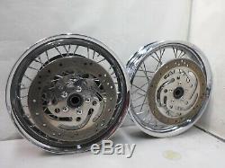 HARLEY SOFTAIL SMOOTH RIM FRONT & REAR SPOKE 16 25mm Axle