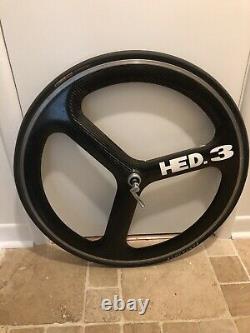 HED Carbon Wheelset Disc Rear 10 Spd AND HED 3 Tri spoke Front Wheel