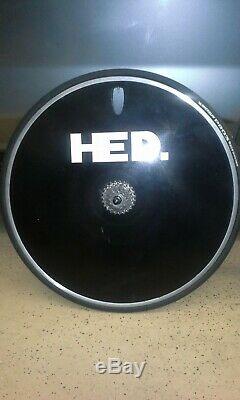 HED Time Trial Wheelset, Carbon Fiber Tri-Spoke Front and Disc Rear