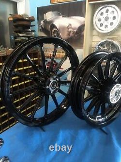 Harley 13 Spoke Dyna Wheels & Rotors 16 Rear & 19 Front withyour Sealed Bearings