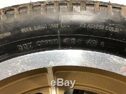 Harley 9 Spoke Mag Wheels Gold Sturgis Daytona Anniversary Sportster Dyna Fxr Hd