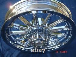 Harley Chrome 13 Spoke Dual Disc Wheels Fit Dyna Sportster 84-99 Exchange Progra