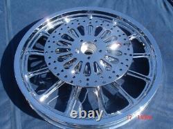 Harley Chrome 13 Spoke Dual Disc Wheels Fit Dyna Sportster 84-99 Exchange Progra