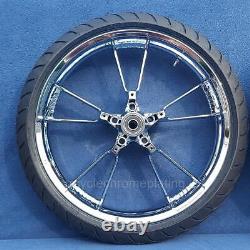 Harley Chrome 21 F 18 R Enforcer II Wheels Dunlop Tire Rotor 8-22 Road Glide