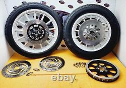 Harley Davidson Dyna Sportster Super Glide Front Rear Rims Wheels Rotor 13 Spoke