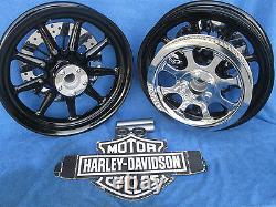 Harley Davidson HERITAGE Chrome 9 Spoke Wheels up to 17 Heritage