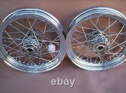 Harley-Davidson OEM 07-17 Softail Front Rear Wheels 16x3 Laced 40 Spoke exchange