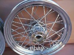 Harley-Davidson OEM 07-17 Softail Front Rear Wheels 16x3 Laced 40 Spoke exchange