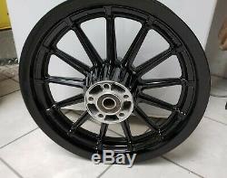 Harley Davidson Sportster Dyna 13 Spoke Front & Rear Wheels Rims Black