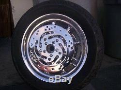 Harley Davidson Touring FLH CHROME 9 Spoke Wheels Package Deal 00 and up ULTRAs