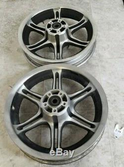 Harley Davidson Wheel Slotted 6 Spoke Front 16 x 3 Rear 16 x 3 2000-08