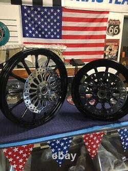 Harley Dyna 13 Spoke Wheels 16 Rear and 19 Front withBearings Installed 00 to 2017