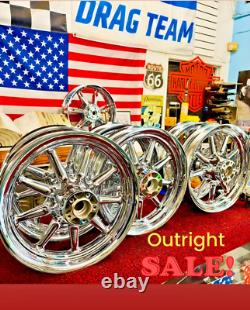 Harley-Fat-Boy Softail Heritage Wheels 9 Spokes OEM 2000 -2007 Front-Rear 16x3