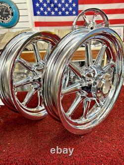 Harley-Fat-Boy Softail Heritage Wheels 9 Spokes OEM 2000 -2007 Front-Rear 16x3