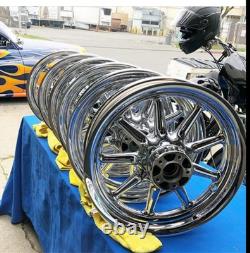 Harley-Fat-Boy Softail Heritage Wheels 9 Spokes OEM 2000 -2007 Front-Rear 16x3