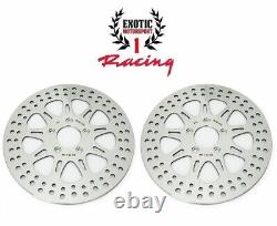 Harley Front & Rear Brake Disc Rotors Road King Classic 2008 -2020 Spoke Wheel